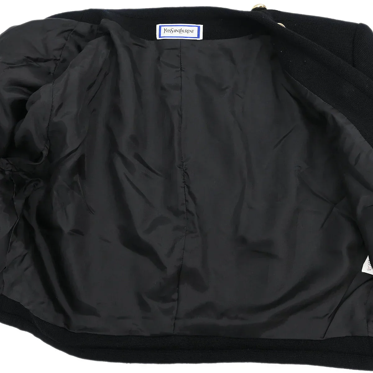 Yves Saint Laurent Setup Suit Jacket Skirt Black #M #9 - Image 6