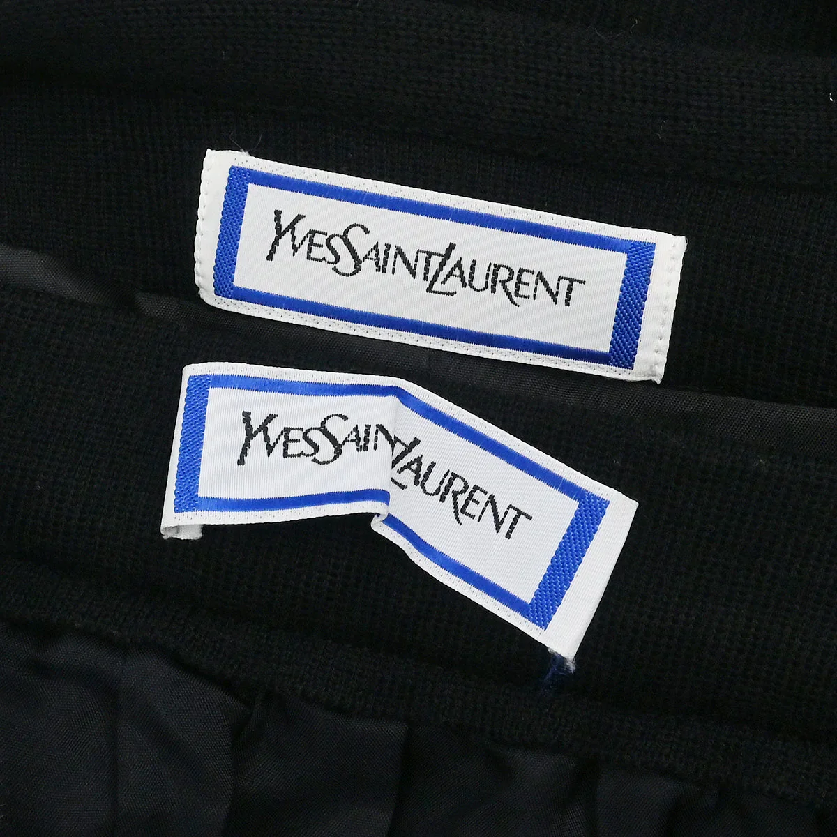 Yves Saint Laurent Setup Suit Jacket Skirt Black #M #9 - Image 9