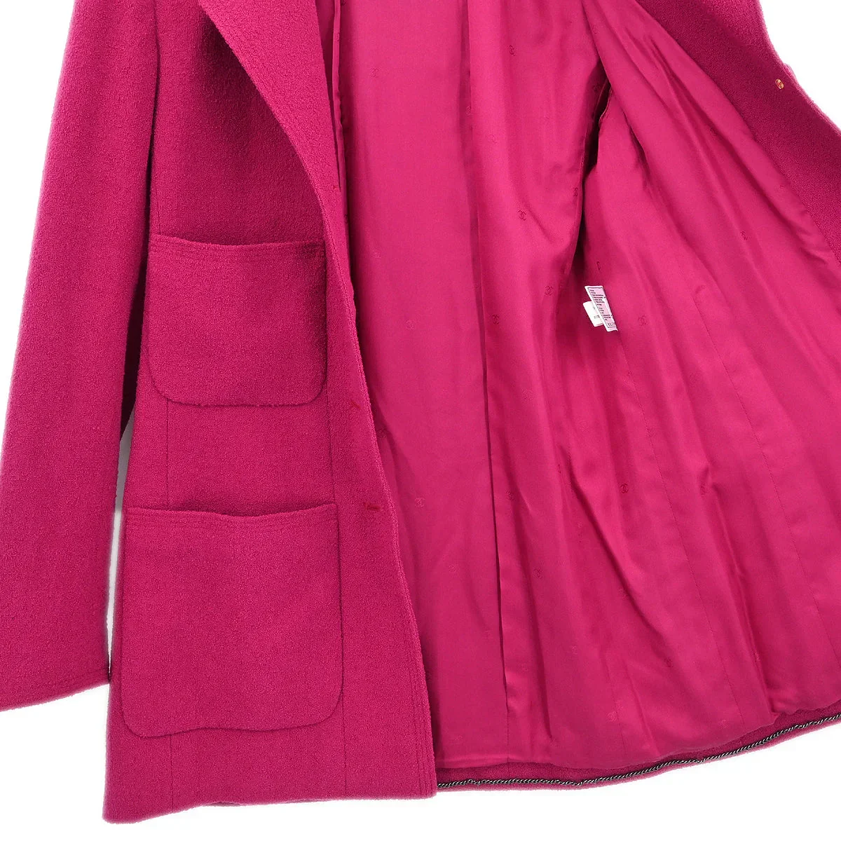 Chanel 1998 Single Breasted Jacket Pink #38 - Image 6