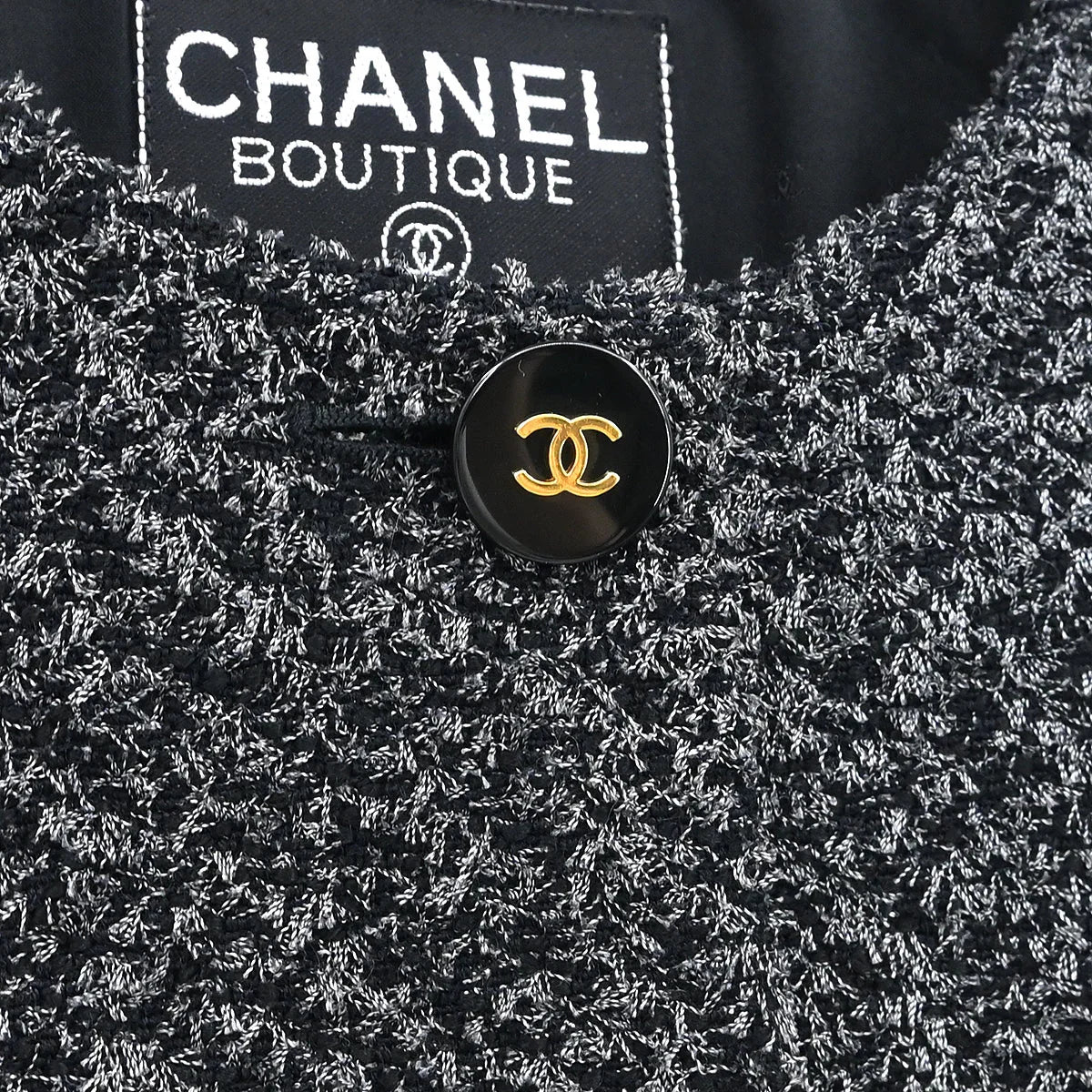 Chanel 1994 Collarless Jacket Gray #36 - Image 3