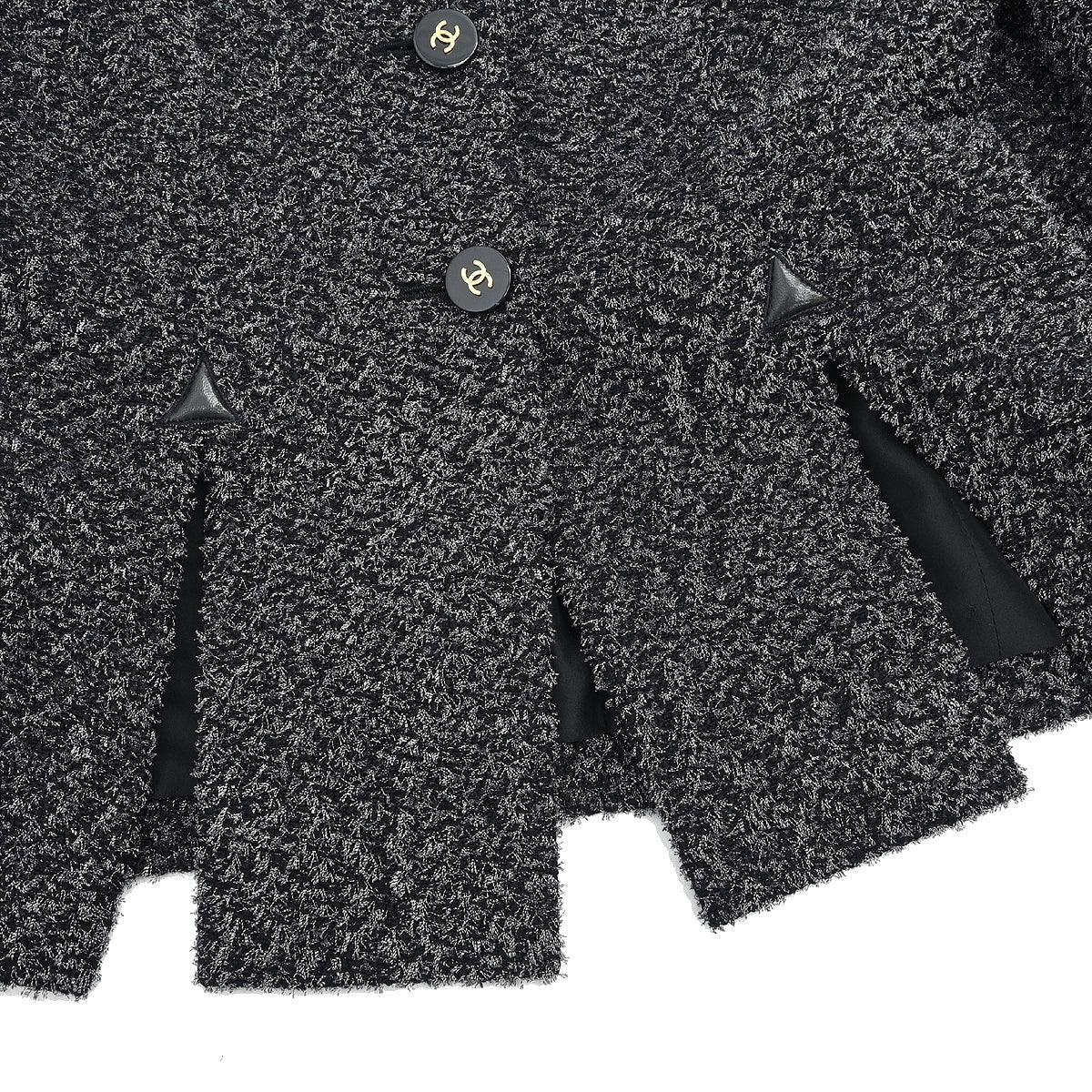 Chanel 1994 Collarless Jacket Gray #36 - Image 5