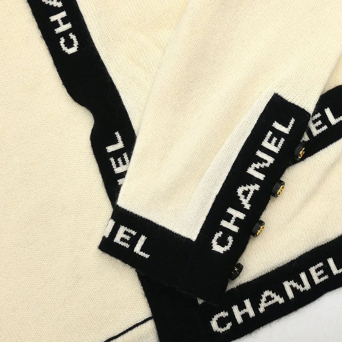 Chanel 1995 Set Cardigan Short Sleeve Top White #38 - Image 7