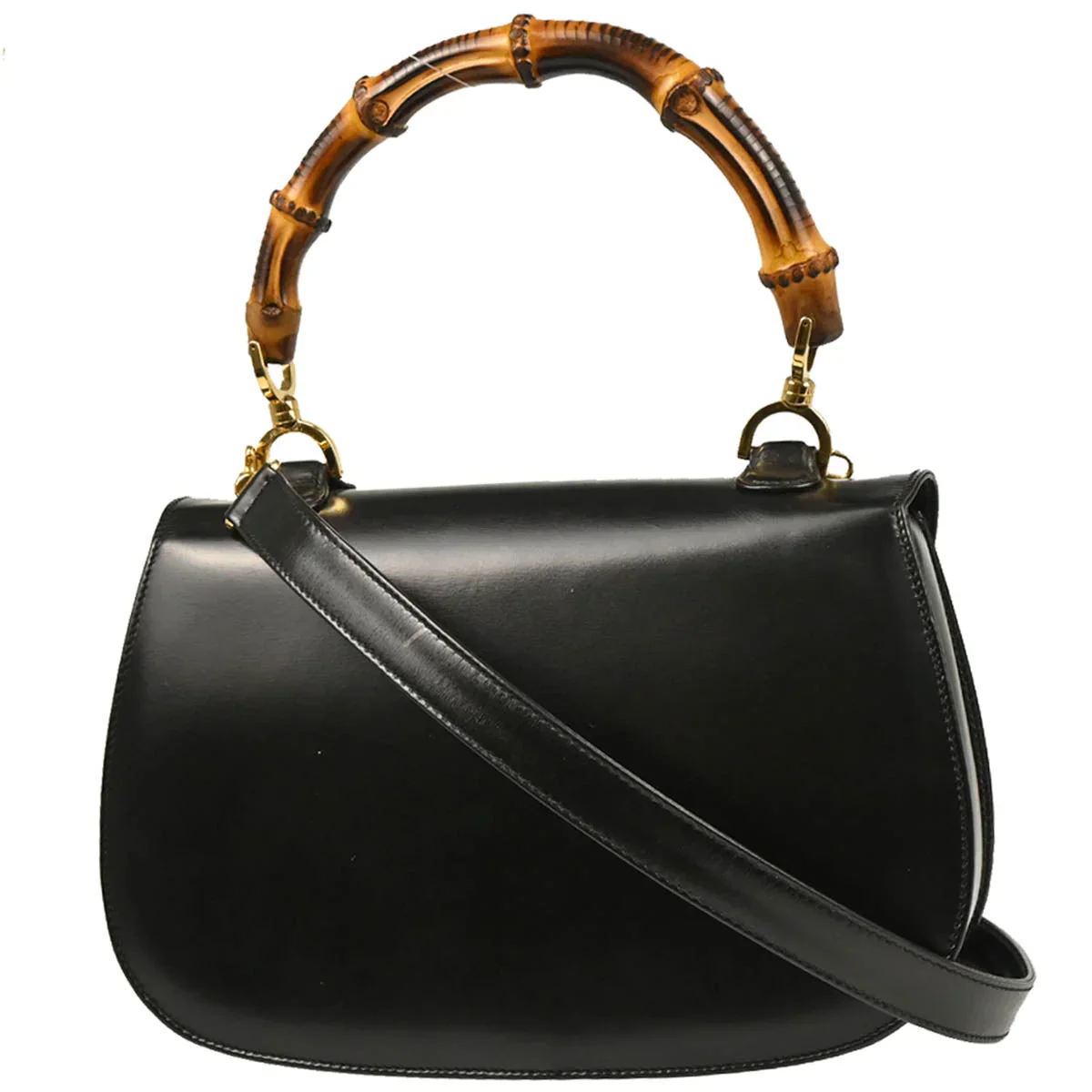 Gucci Black Bamboo 2way Shoulder Handbag - Image 2