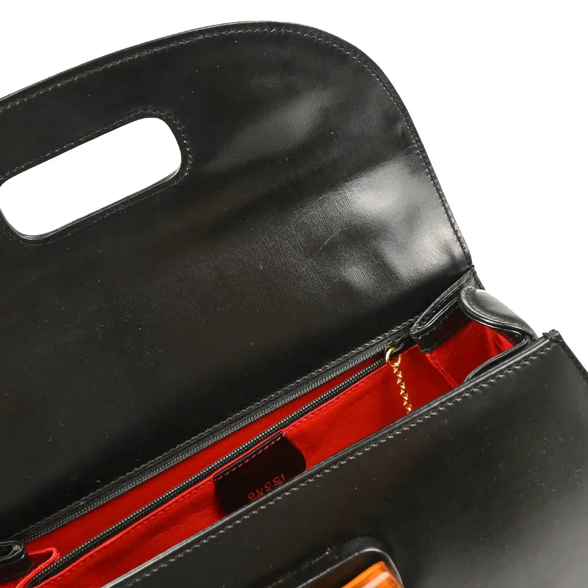 Gucci Black Bamboo 2way Shoulder Handbag - Image 8
