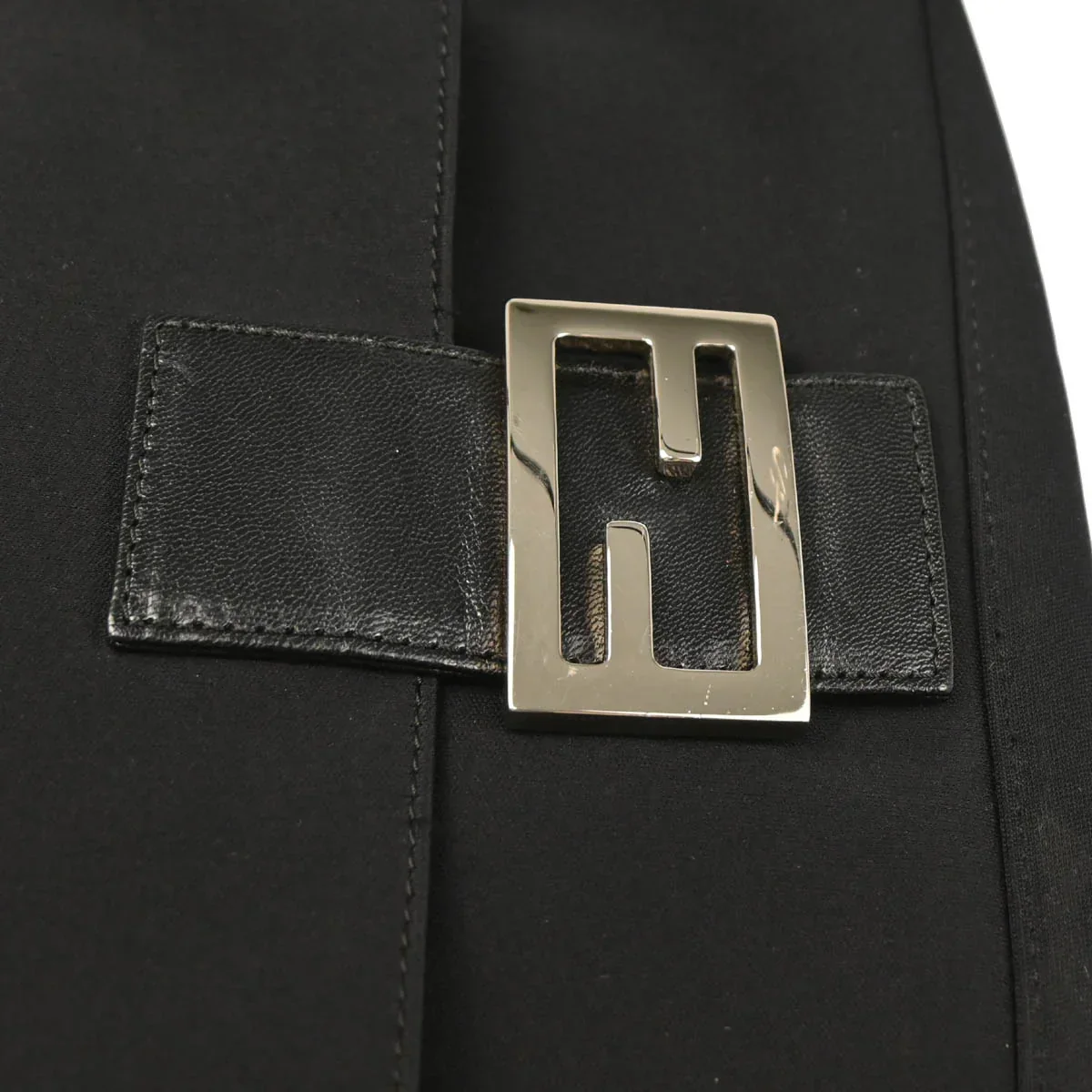 Fendi 2009 Black Jersey Baguette Handbag - Image 6