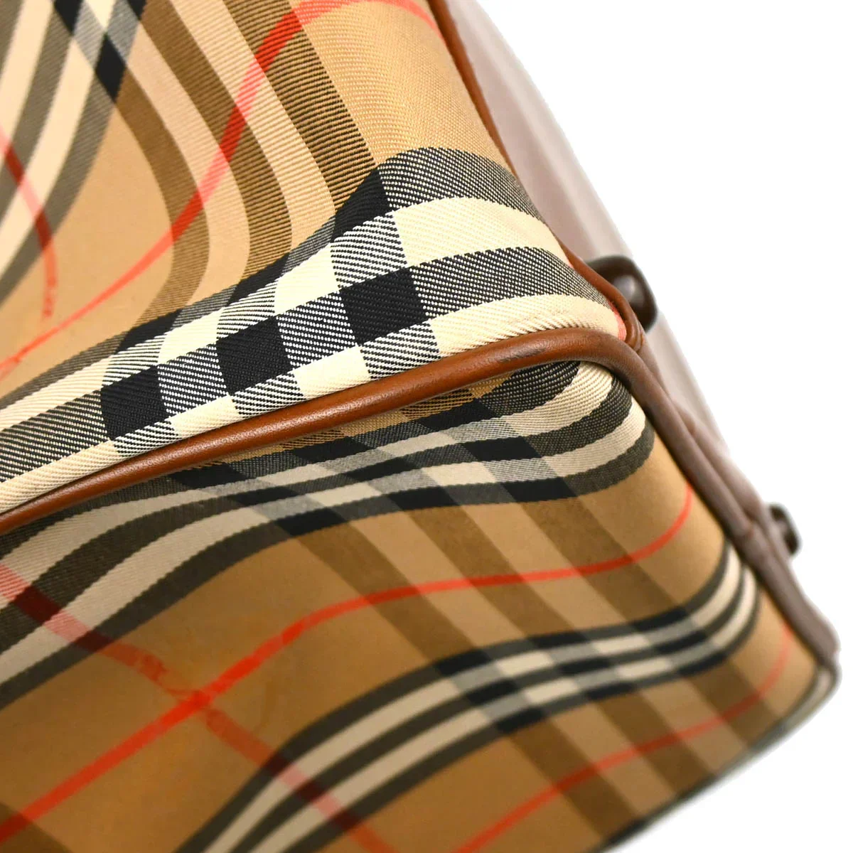 Burberrys Beige House Check Duffle Handbag - Image 6