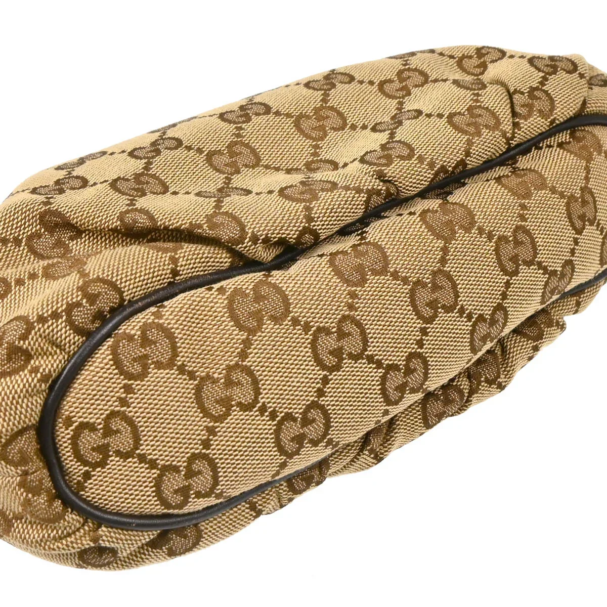 Gucci Beige Canvas GG Handbag - Image 5