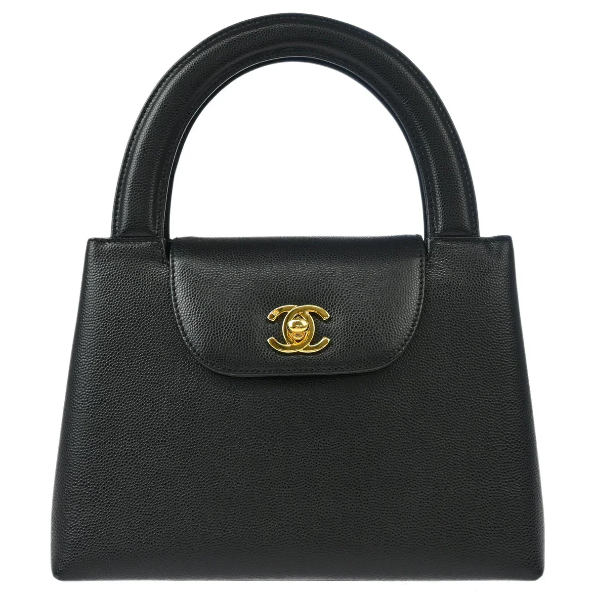 Chanel 1997-1999 Black Caviar Handbag