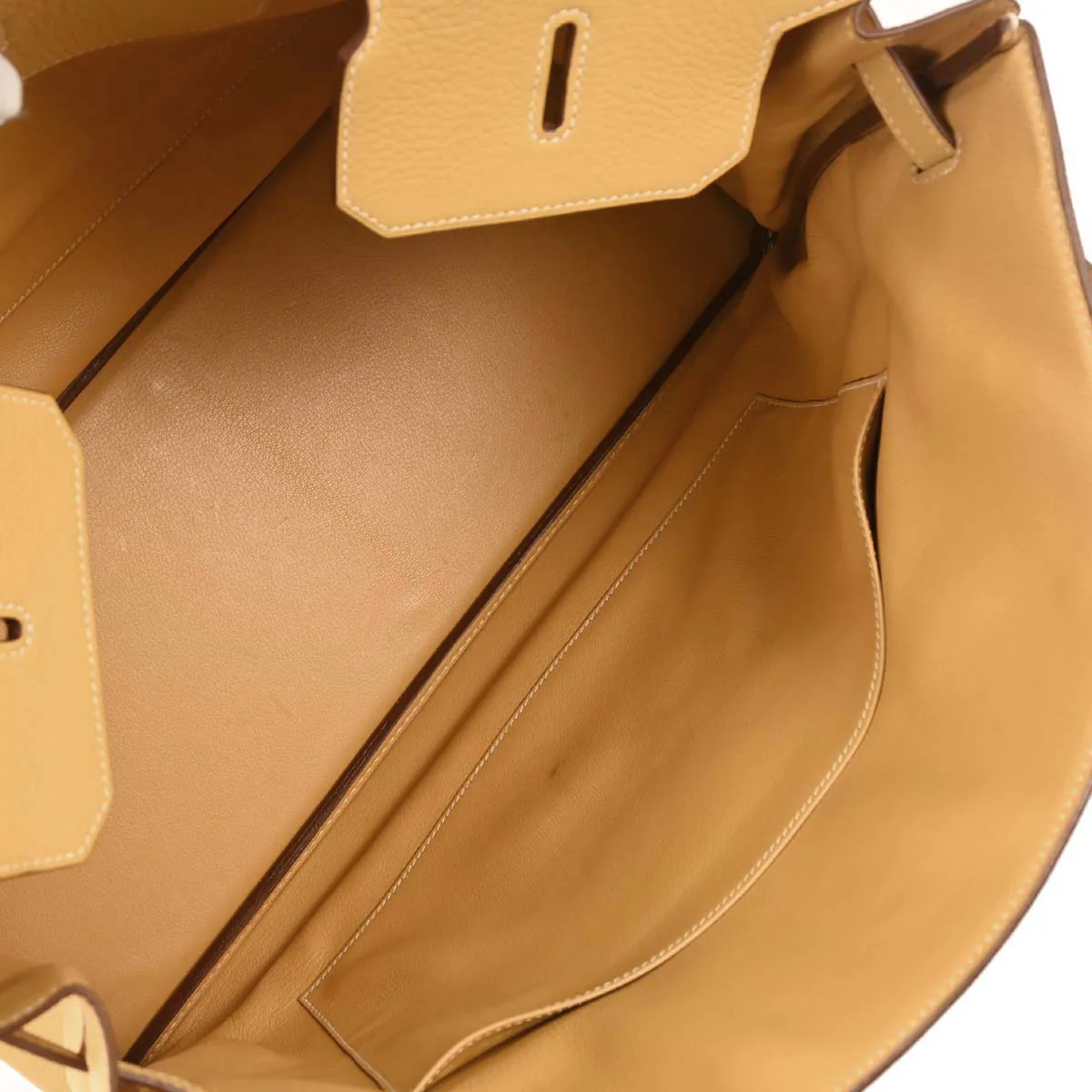Hermes Natural Sable Taurillon Clemence Birkin 45 Handbag - Image 7