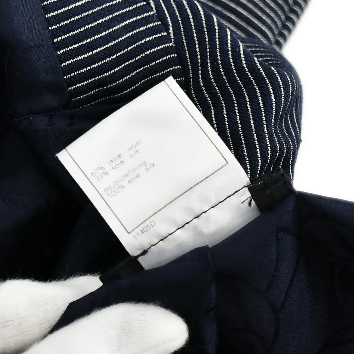 Chanel Jacket Navy Blue 01P #38 - Image 10