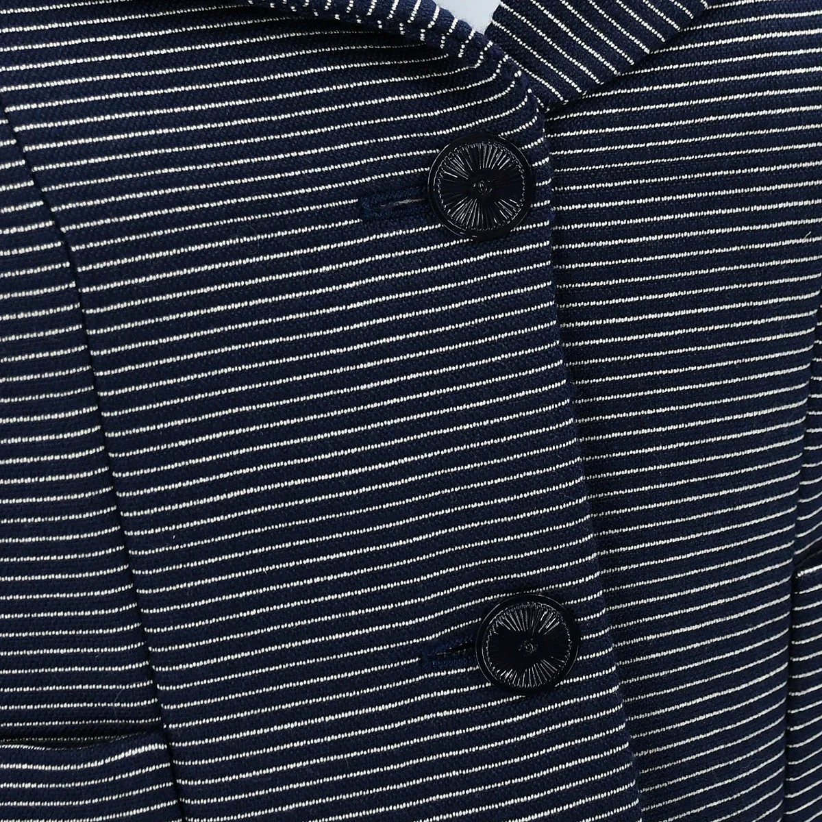 Chanel Jacket Navy Blue 01P #38 - Image 3