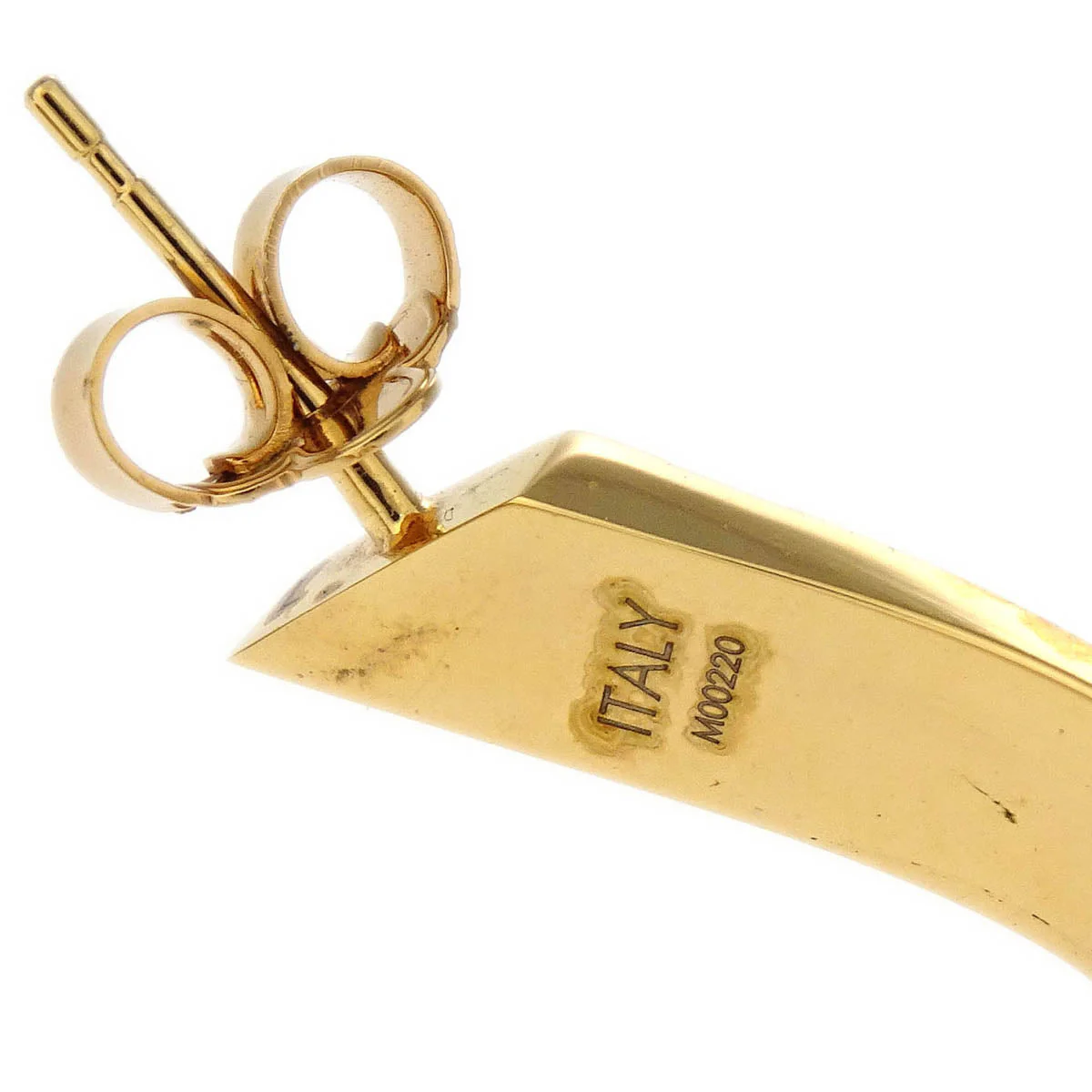 Louis Vuitton Nanogram Hoop Piercing Earrings Gold M00220 - Image 3