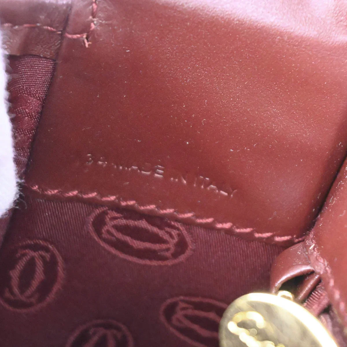Cartier Bordeaux Leather Must de Cartier Shoulder Bag - Image 10