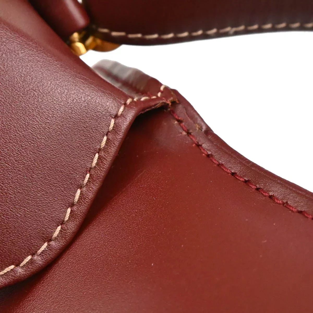 Cartier Bordeaux Leather Must de Cartier Shoulder Bag - Image 9