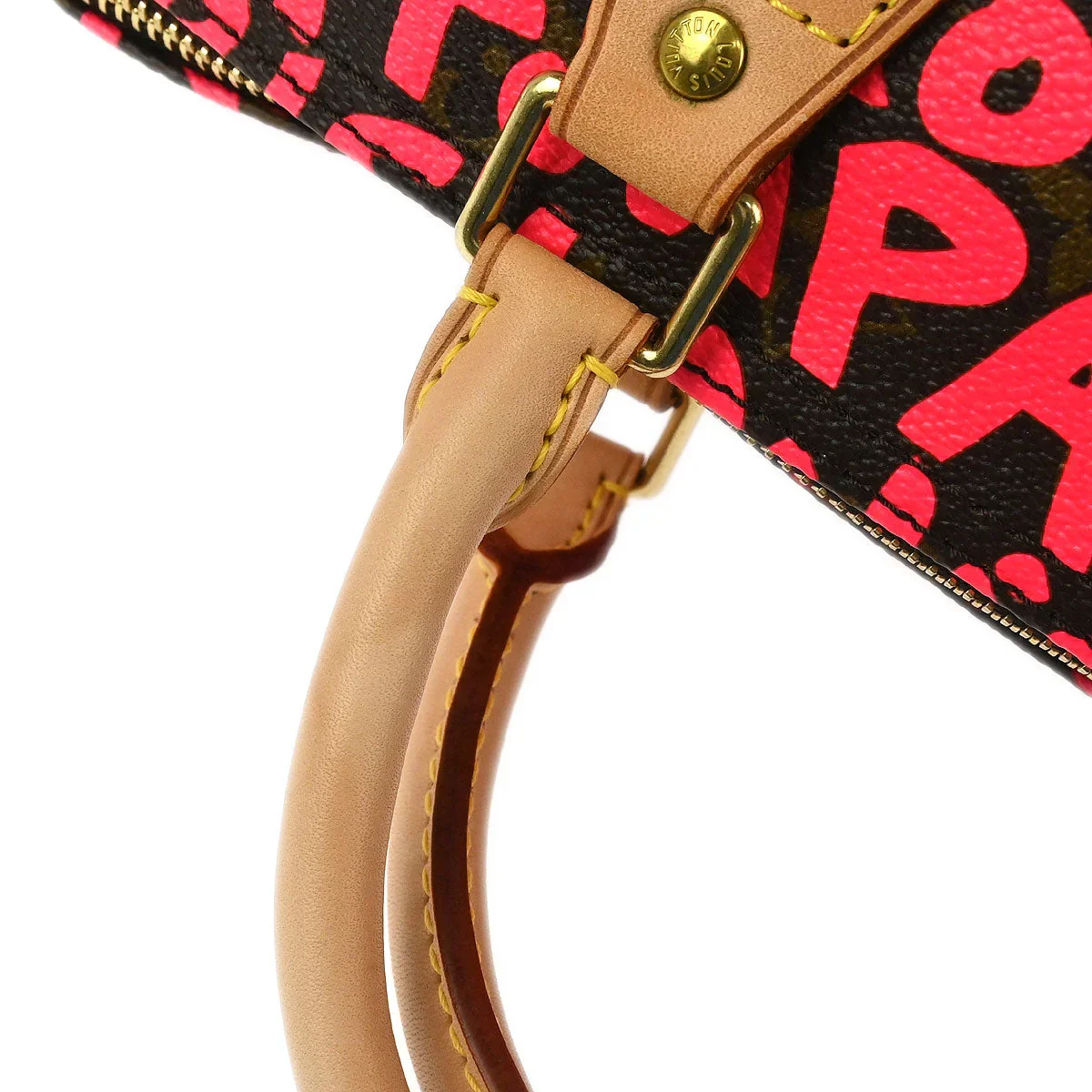 Louis Vuitton 2008 Pink Monogram Graffiti Speedy 30 Handbag M93704 - Image 6