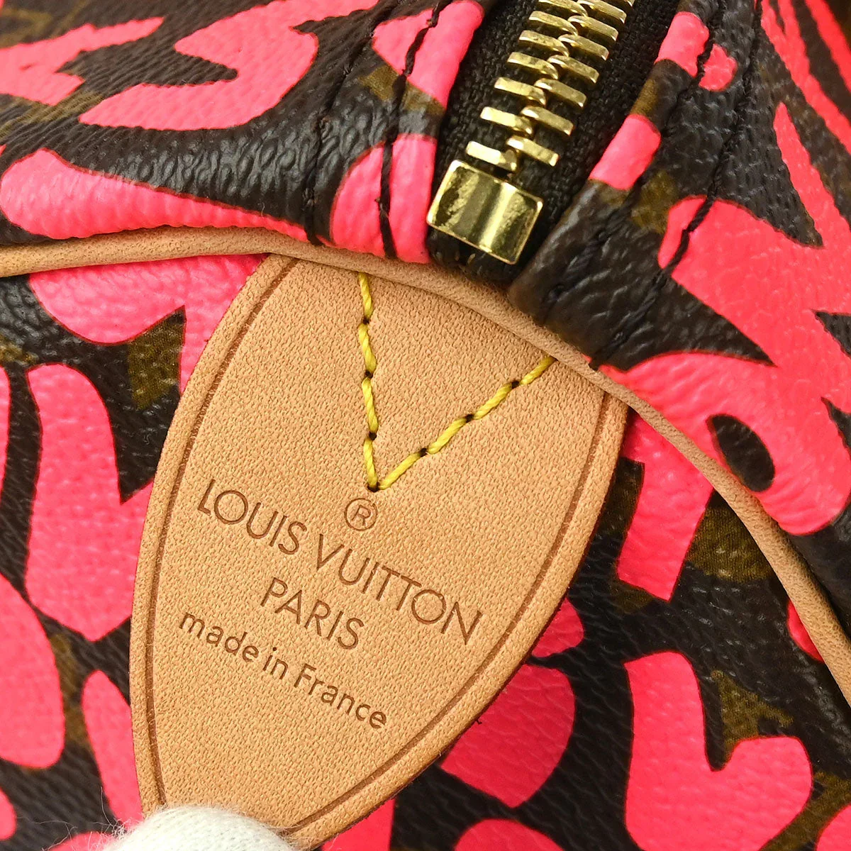 Louis Vuitton 2008 Pink Monogram Graffiti Speedy 30 Handbag M93704 - Image 7