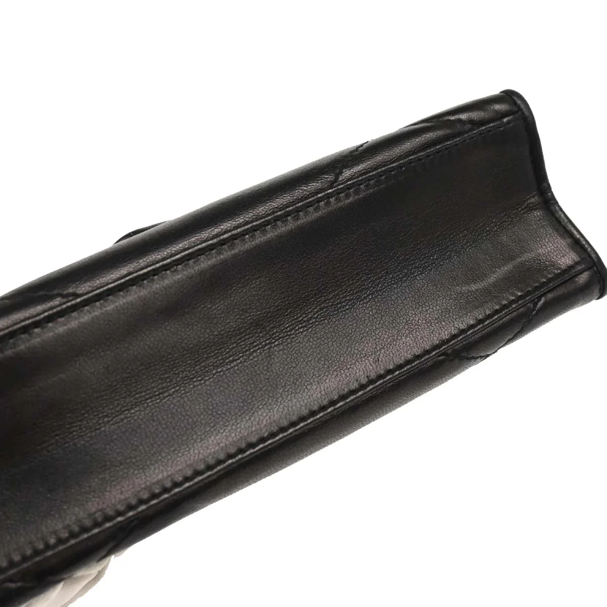 Chanel 1986-1988 Black Lambskin Top Handle Handbag - Image 14