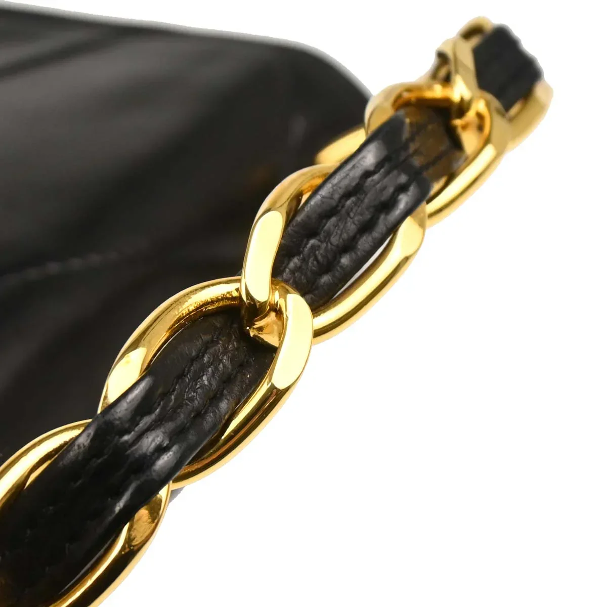 Chanel 1986-1988 Black Lambskin Top Handle Handbag - Image 15