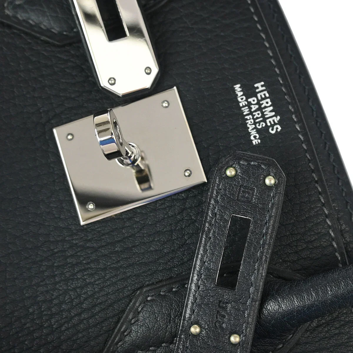 Hermes 2004 Graphite Fjord Birkin 30 Handbag - Image 10