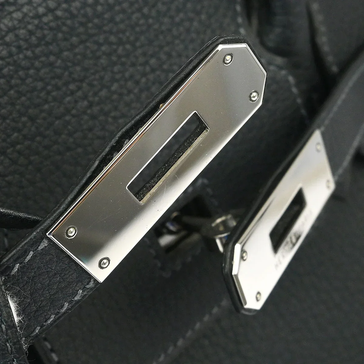 Hermes 2004 Graphite Fjord Birkin 30 Handbag - Image 6