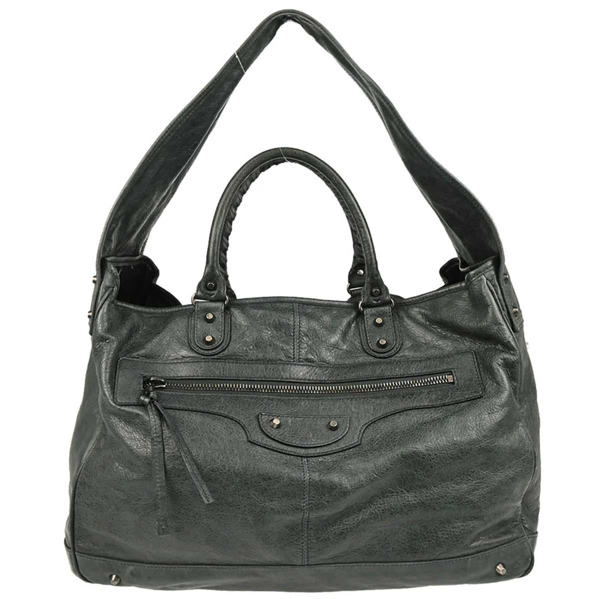 Balenciaga Green Classic Bridge Shoulder Bag Handbag