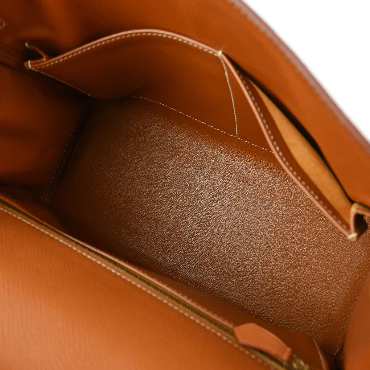 Hermes 1997 Gold Courchevel Kelly 28 Retourne 2way Shoulder Handbag - Image 8