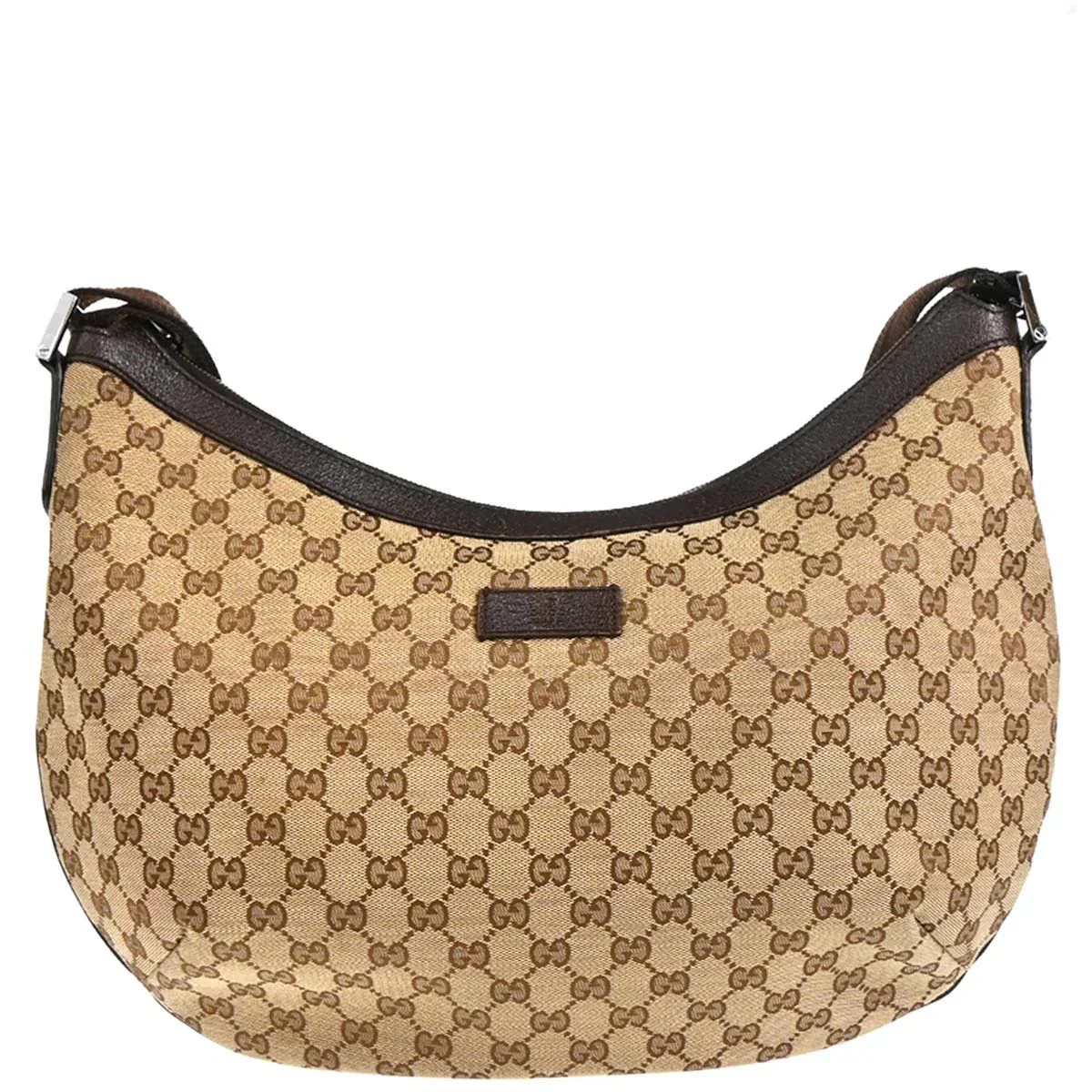 Gucci Beige Canvas GG Hobo Shoulder Bag - Image 11