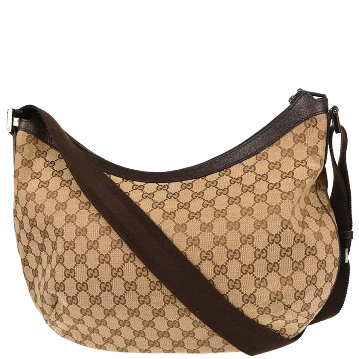 Gucci Beige Canvas GG Hobo Shoulder Bag - Image 12