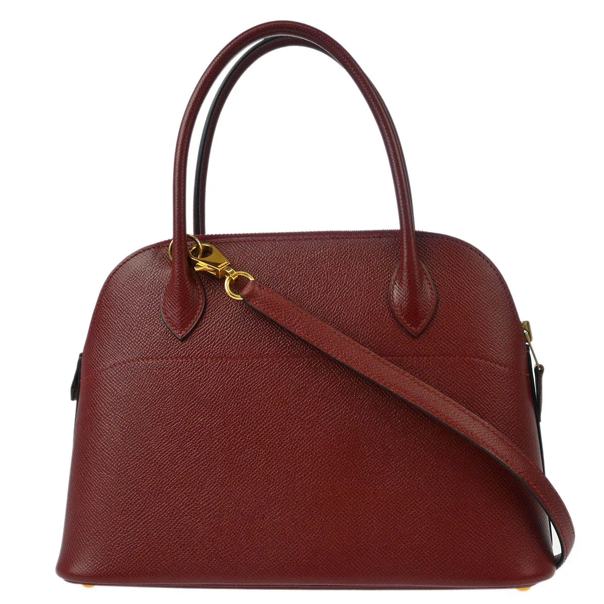 Hermes 1996 Rouge H Courchevel Bolide 27 2way Shoulder Handbag - Image 2