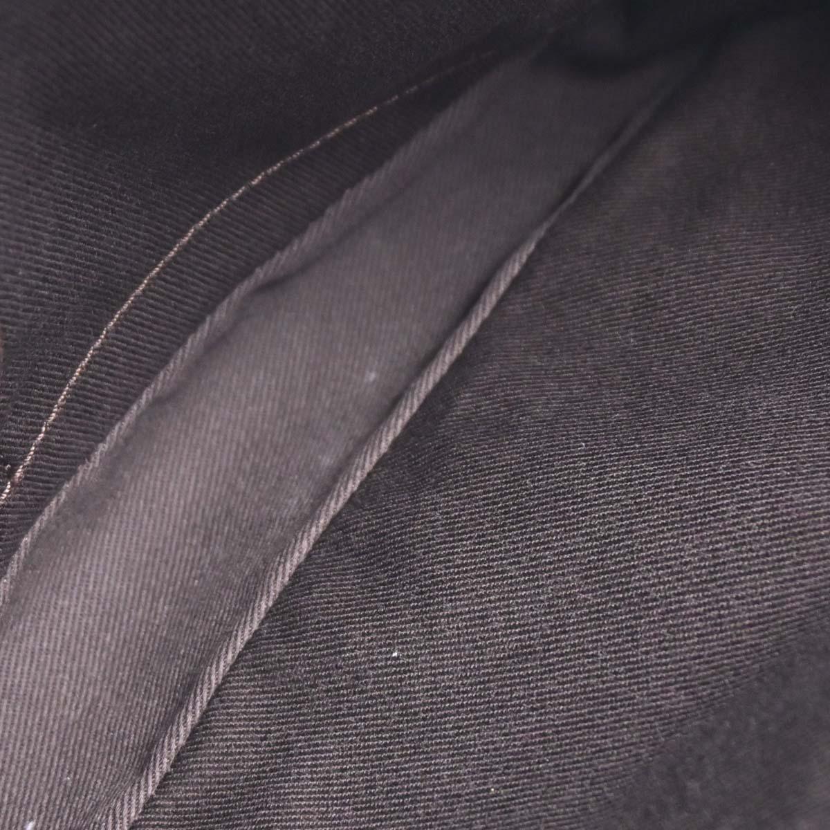 Celine Brown Canvas Embossed Leather Macadam Shoulder Bag - Image 7