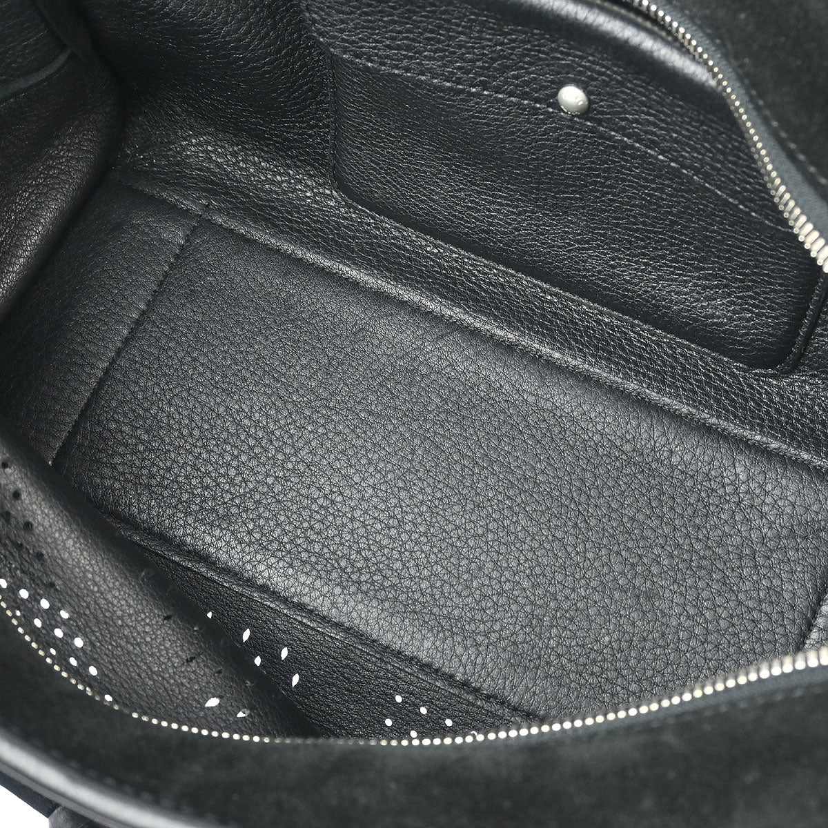 Loewe 2014 Black Perforated Suede Amazona 28 Handbag - Image 8