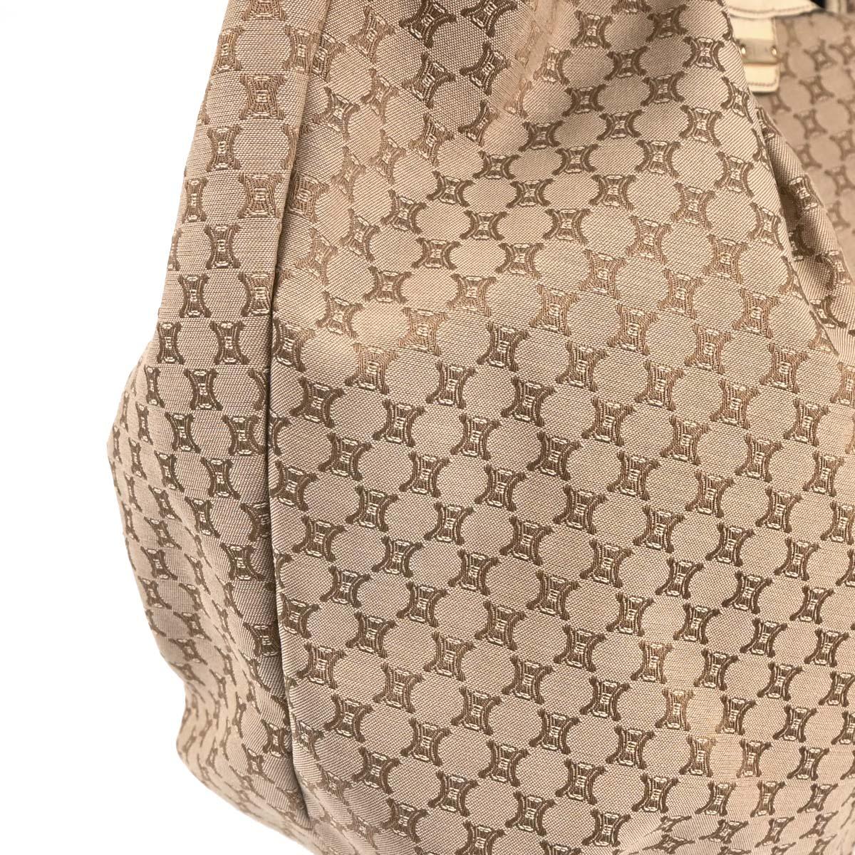 Celine Beige Canvas Macadam Hobo Handbag - Image 3