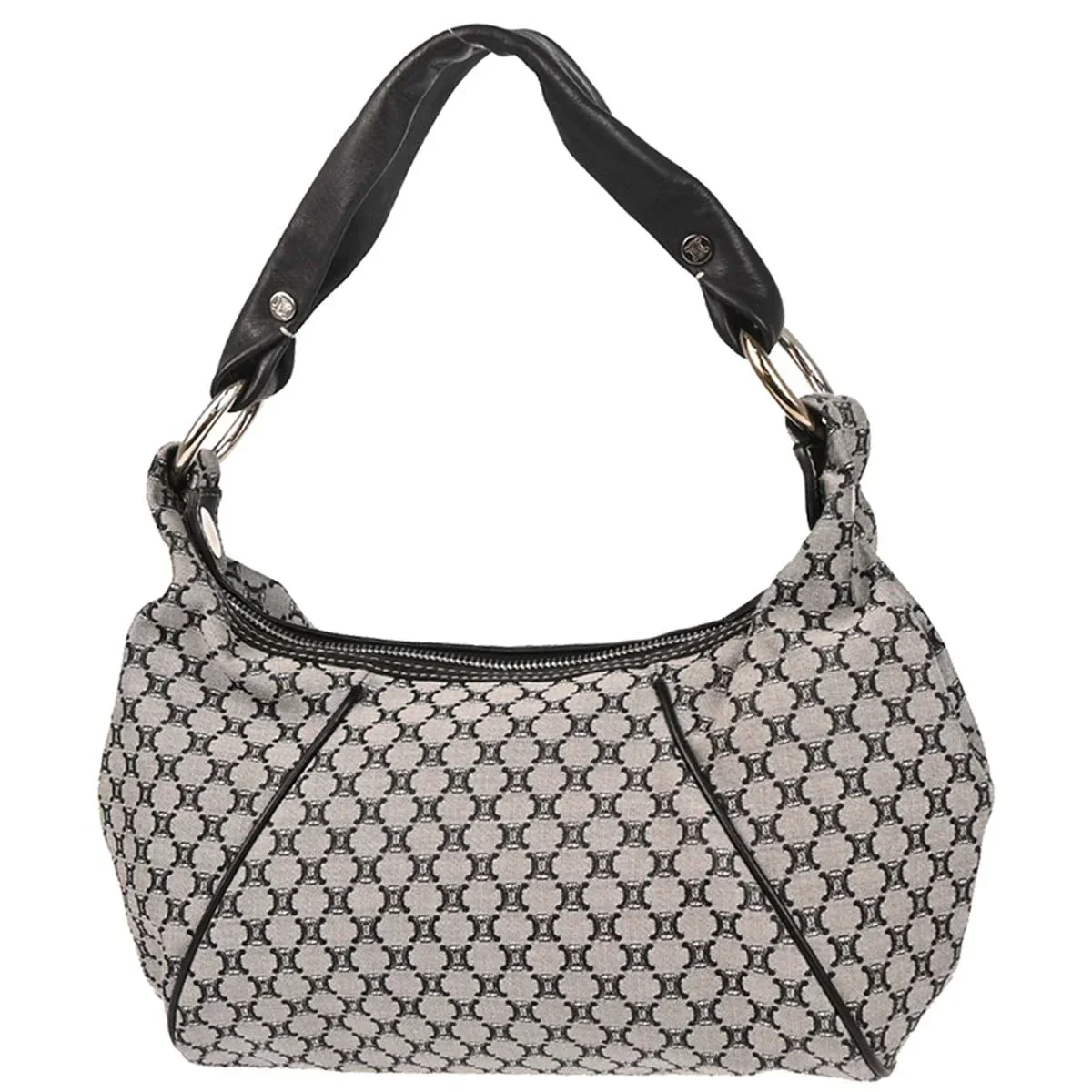 Celine Gray Canvas Macadam Handbag - Image 2