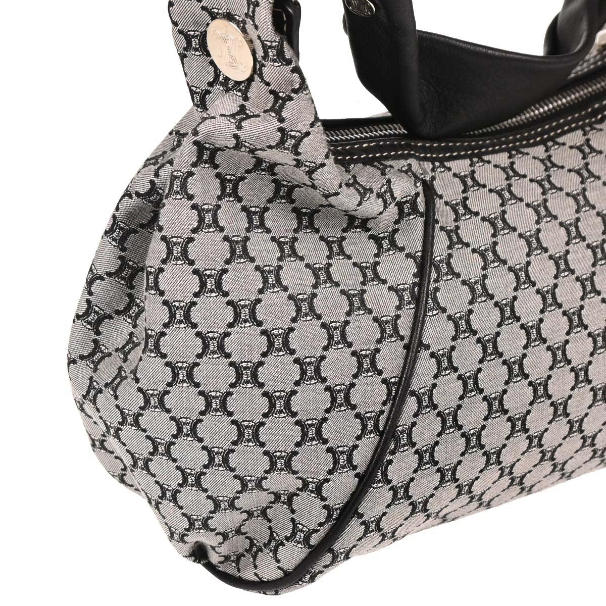 Celine Gray Canvas Macadam Handbag - Image 3