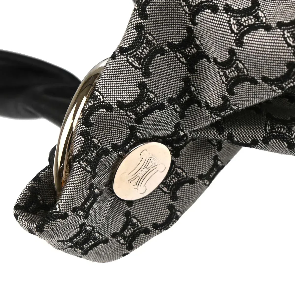 Celine Gray Canvas Macadam Handbag - Image 5