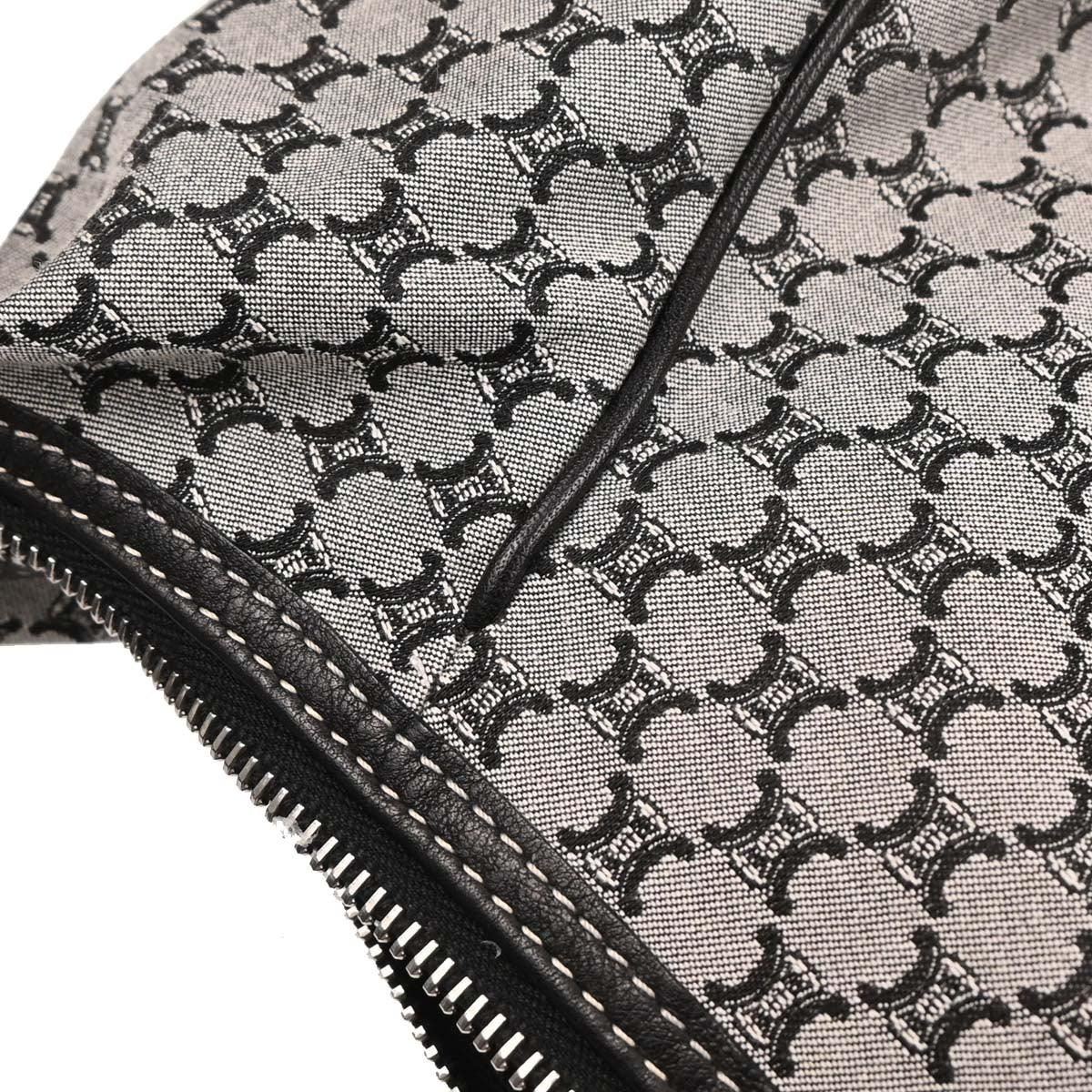 Celine Gray Canvas Macadam Handbag - Image 7