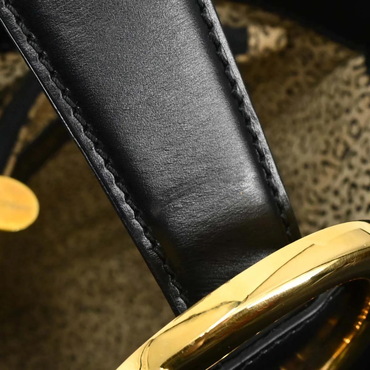 Cartier Black Leather Panthere Handbag - Image 9