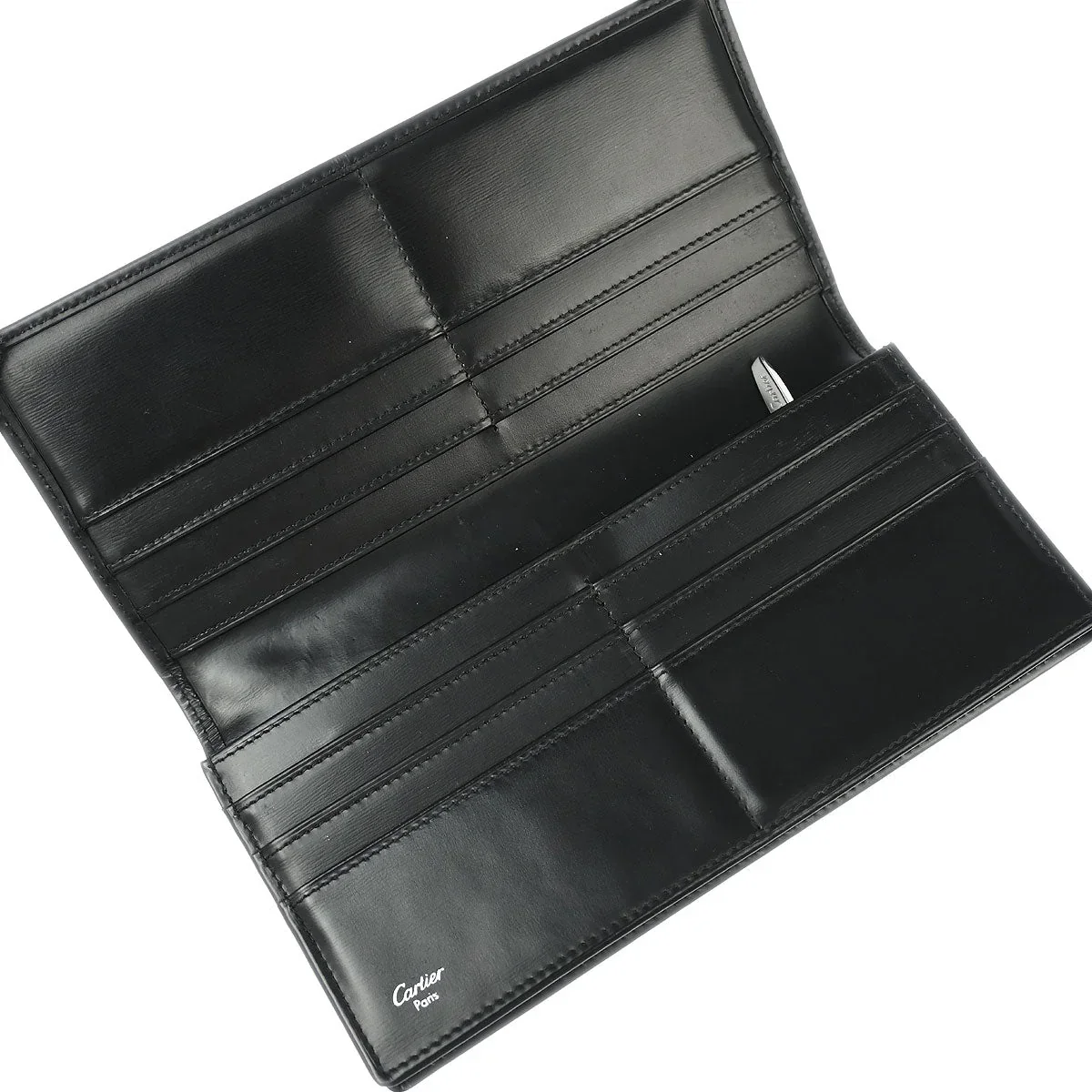 Cartier Bifold Pasha Wallet Black Leather - Image 4