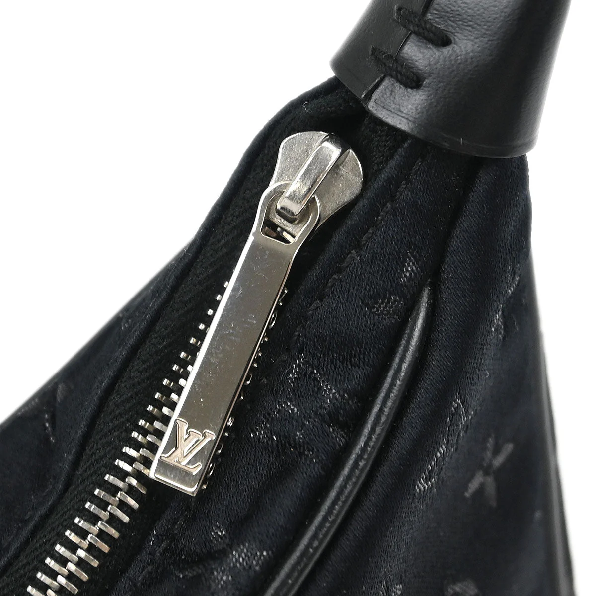 Louis Vuitton Black Monogram Satin Little Boulogne Handbag M92142 - Image 6
