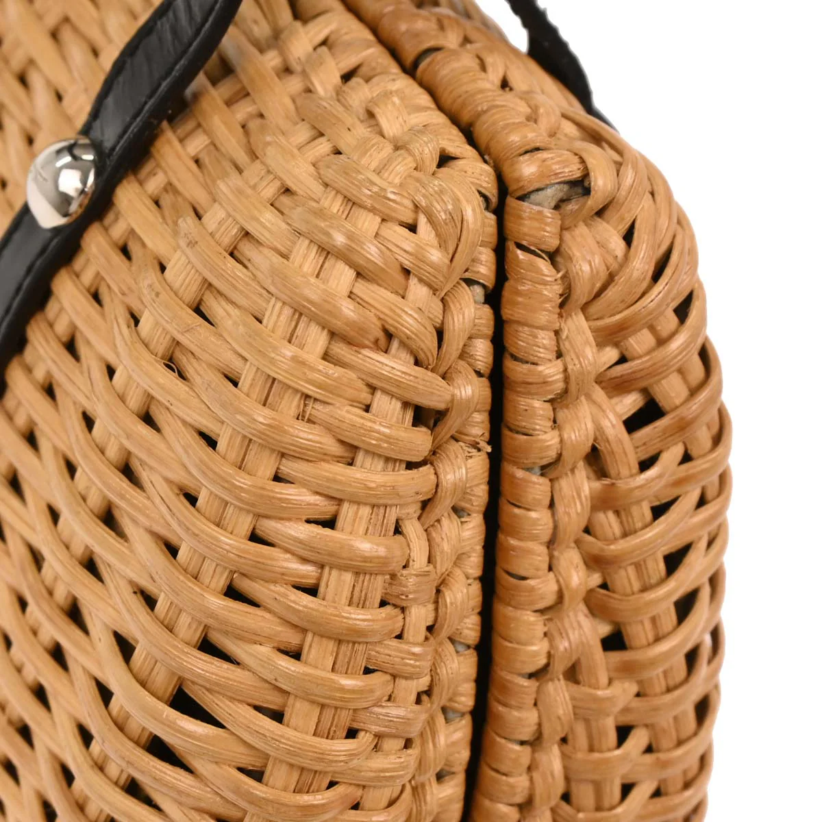 Salvatore Ferragamo Beige Rattan Vara Bow Basket Handbag - Image 7