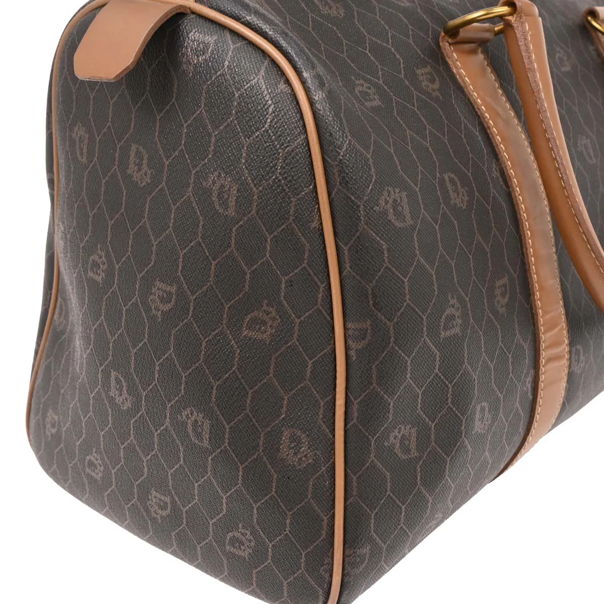 Christian Dior Dark Brown Honeycomb Duffle Handbag - Image 3