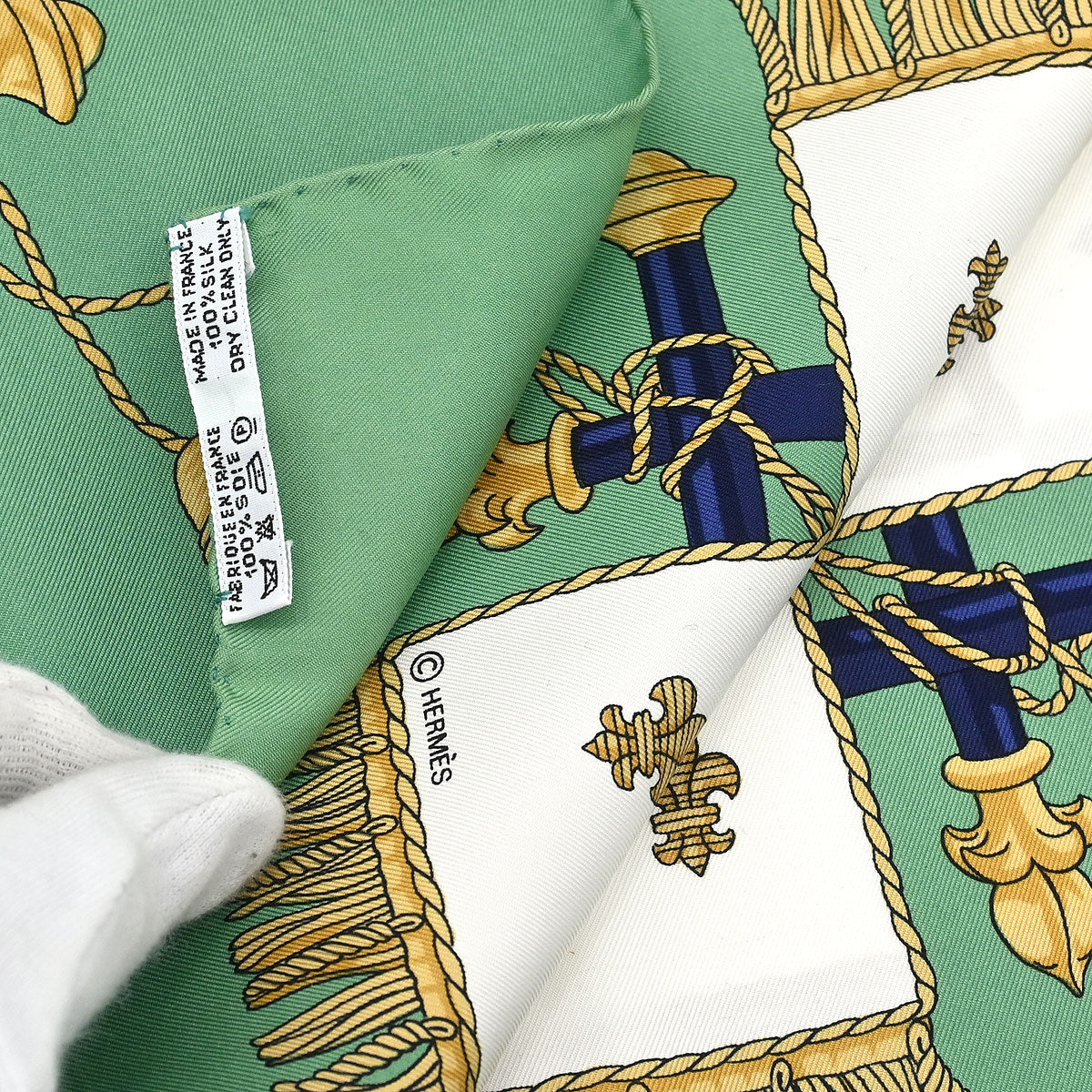 Hermes Scarf Carre 90 Vue du Carrosse de la Galère la Réale Small Good - Image 4