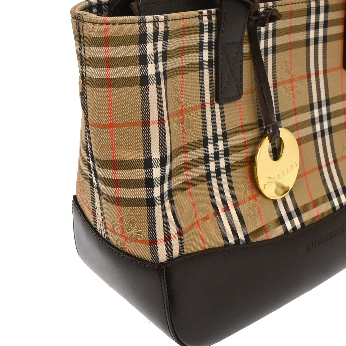 Burberry Beige House Check Tote Handbag - Image 3