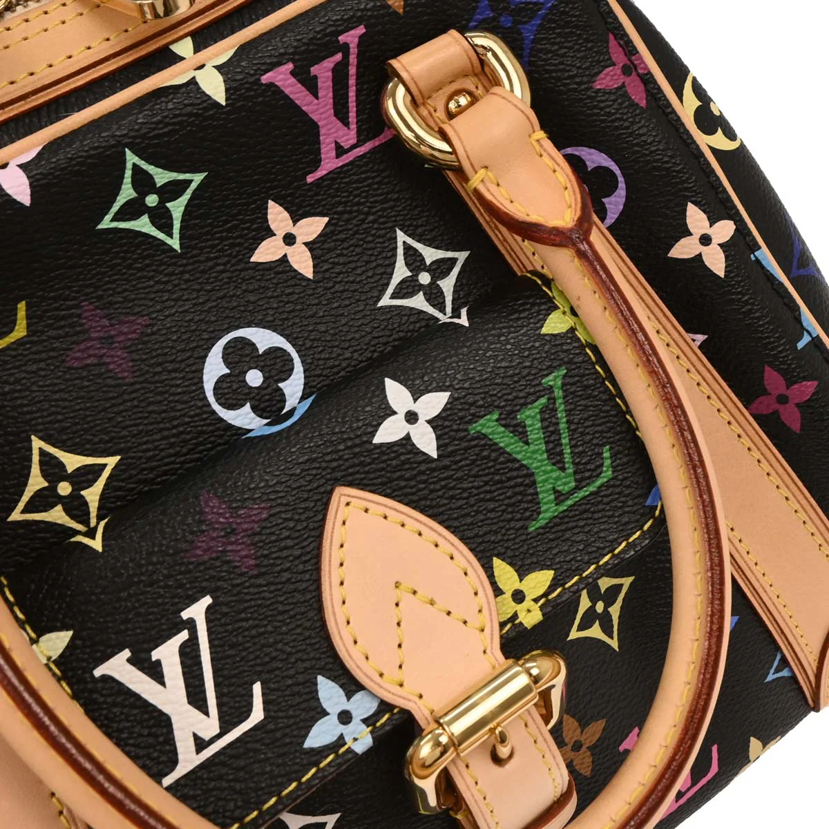 Louis Vuitton Black Monogram Multicolor Priscilla Handbag M40097 - Image 4