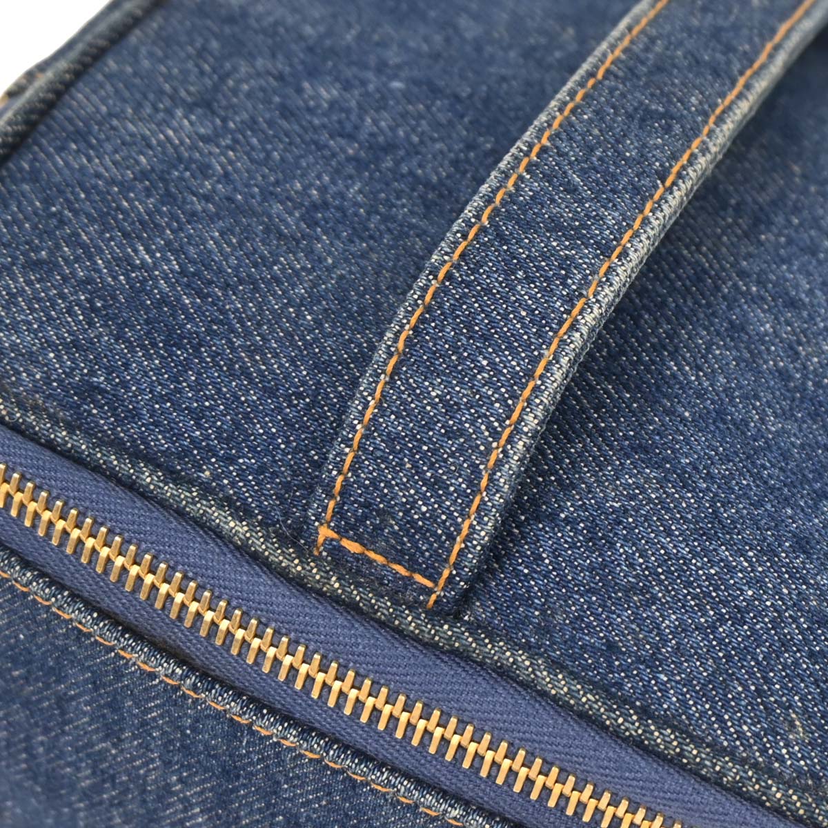 Chanel 1996-1997 Blue Denim Vanity Handbag - Image 3