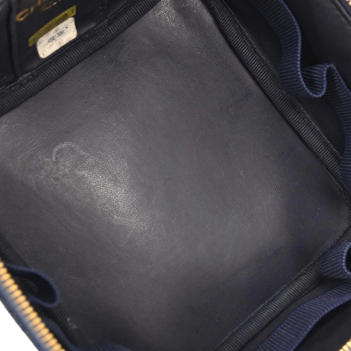 Chanel 1996-1997 Blue Denim Vanity Handbag - Image 8