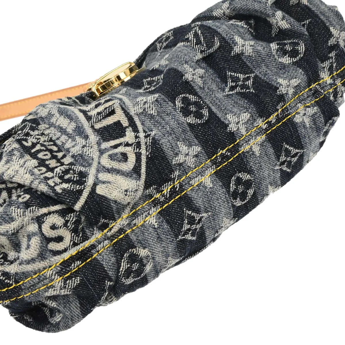 Louis Vuitton Blue Monogram Denim Mini Pleaty Raye Handbag M95333 - Image 5