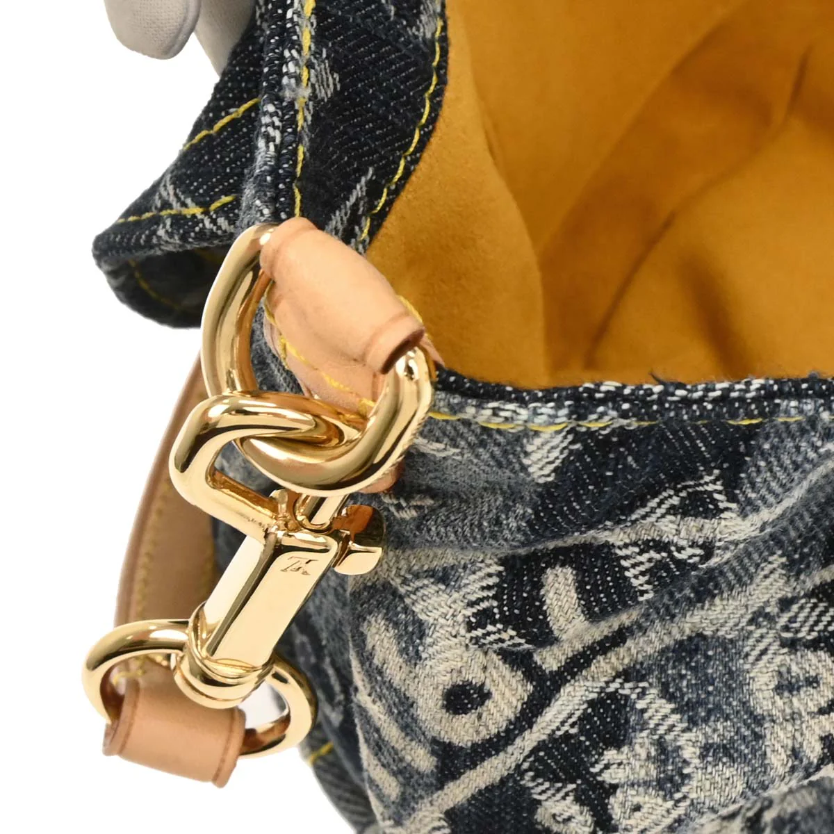 Louis Vuitton Blue Monogram Denim Mini Pleaty Raye Handbag M95333 - Image 9