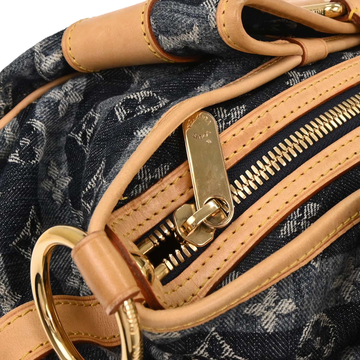 Louis Vuitton Blue Monogram Denim Cabas Raye GM Tote M95336 - Image 4