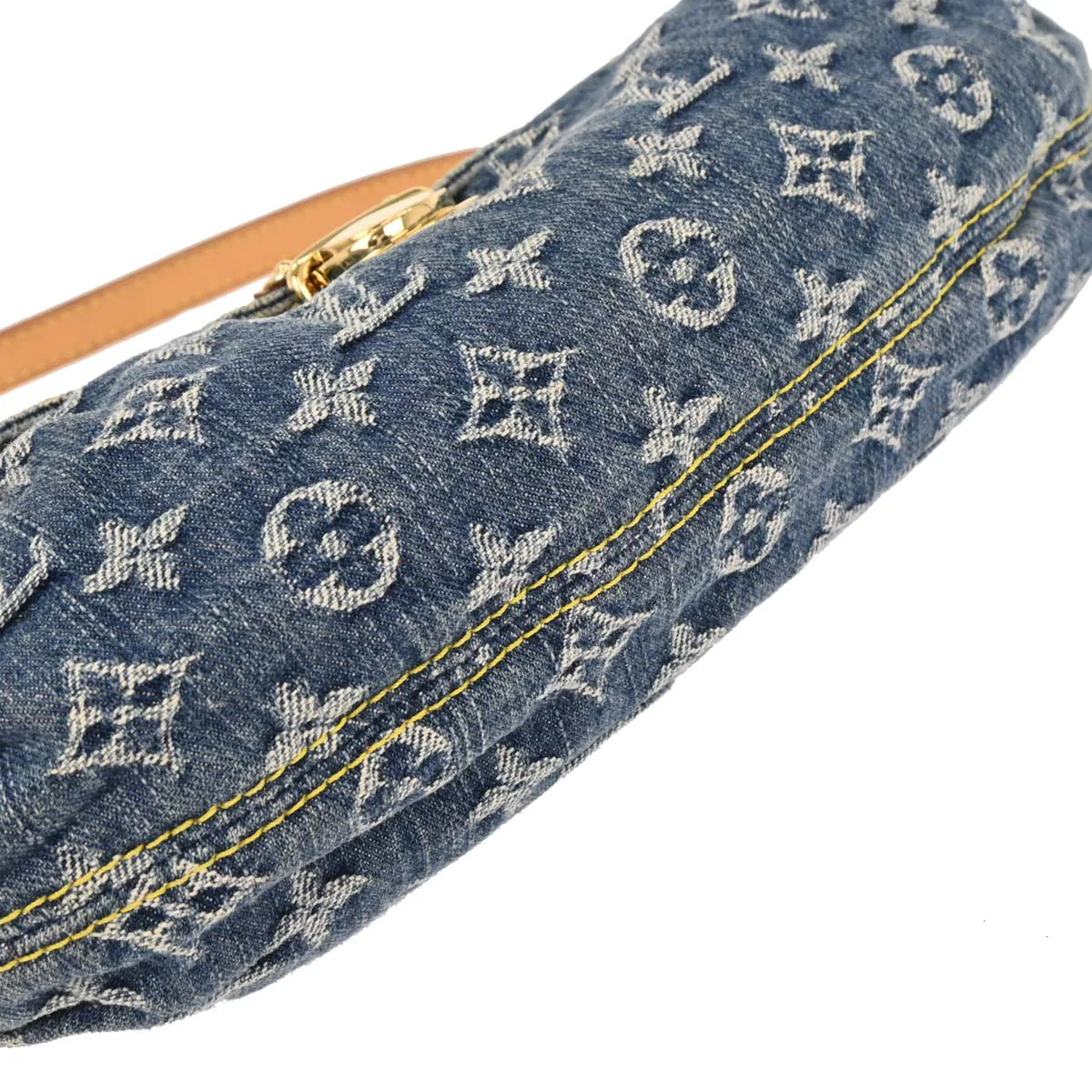 Louis Vuitton Blue Monogram Denim Mini Pleaty Handbag M95050 - Image 4